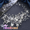 Catery Rhinestone Hair Vine Bridal Headband Wedding Hair Accessories for Bride and Women Silver