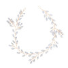 Anglacesmade Bridal Crystal Hair Vine Branch Rhinestone Headband Opal Wedding Headpiece for Bridesmaid Bride Prom Party