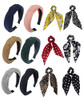 GETACOTA 12 Pieces Knot Headbands Boho Bands Criss Cross Twisted Head Bands Bowknot Hair Scrunchies Scarf Chiffon Satin