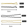 320 Pcs Bobby Pins U Hair Pins Set Includes 200 Gold Black Different Shapes Hair Pins and 120 Rubber Hair Christmas Gift