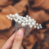 Casdre Pearl Bride Wedding Hair Comb Silver Bridal Side Comb Hair Piece Wedding Hair Accessories for Women and Girls