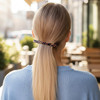 HYFEEL Long Hair Barrettes Stylish French Automatic Hair Clips Ponytail Holders Large Acrylic Resin Hairgrip Clasp Clamp
