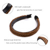 Hairro Braided Headband With Teeth Braids Fishtail Braids Hairband With Tooth Synthetic Fish Tail Hair Band Women Plaite