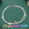 Aukmla Boho Sequins Head Chain Festival Wedding Headpiece Hair Chain Spring Summer Christmas Fashion Headband Hair Jewel