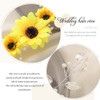 Gorais Sunflower Bride Wedding Hair Vine Silver Pearl Bridal Hair Piece Leaf Headpiece Hair Accessories for Bride and Br