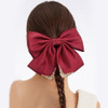 JKQBUX French hair bow clip Court retro big Bow Barrettes Hair Clip Hair Bow Clip Hair Accessories for Women Girl Weddin