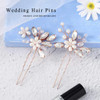 JAKAWIN Pearl Bride Wedding Hair Pins Bridal Hair Piece Accessories Decorative Hair Clips for Women HP065 Rose Gold