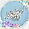 Easedaily Crystal Bride Wedding Hair Comb Silver Rhinestone Bridal Hair Piece Pearl Side Combs Hair Accessories for Wome