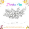 Catery Crystal Bridal Hair Combs Rhinestones Hairpieces Flower Wedding Clips Accessories for Brides and Women Pack of 1S