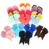 VALICLUD 20PCS Large Cheer Hair Bow Ponytail Holder Satin Elastic Tie Band for Women Girl Softball Cheerleader Sports Ra