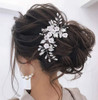 Latious Silver Flower Bride Wedding Hair Vine Rhinestone Bridal Hairpiece Crystal Headpieces Accessories for Women and G