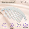 Parcelona French Arch Extra Large 13 Teeth Cellulose Set of 2 French Hair Side Combs Interlocking Flexible Durable Stron