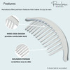 Parcelona French Arch Extra Large 13 Teeth Cellulose Set of 2 French Hair Side Combs Interlocking Flexible Durable Stron