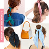 JOACHIO 14 Pieces Hair Scarf Scrunchies Satin Scrunchies with Bow Hair Ties Bunny Ear Hair Bands Bowknot Hair Accessorie