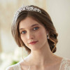 Fdesigner Bride Crown Silver Wedding Crowns and Tiaras Hair Accessories Bridal Crystal Tiara Princess Prom Headdress for