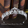 Fdesigner Bride Crown Silver Wedding Crowns and Tiaras Hair Accessories Bridal Crystal Tiara Princess Prom Headdress for