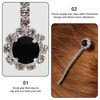 Lurrose Rhinestone Hair Clips Set of 6 Elegant Pearl Bobby Pins for Women and Girls Stylish Short Barrettes for Hair Sty