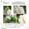 Fangsen Silver Wedding Rose Flower Hair Comb Bridal Floral Hair Headpiece for Brides and Bridesmaids Ivory