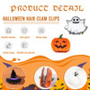 6PCS Halloween Hair Claw Clips for Girls Pumpkin Ghost Bat Spider Web Face Devil Cute Candies Hair Clips Hair Accessorie