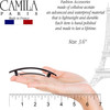 Camila Paris AD820 French Hair Barrette Clip for Girls Black Rubberized Metal Clasp Strong Hold Grip Hair Clips for Wome