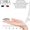 Camila Paris CP14382 French Hair Barrette Clip for Girls Tortoise Small 225 inch Set of 2 Strong Hold Grip Hair Clips fo
