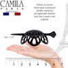 Camila Paris NV150 French Hair Bun Clip Maker Cover Cap Holder Black Round Dome Bun Hair Clip for Women Hair Updo Stylin
