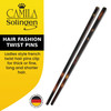 Camila Paris AD282 French Twist Stick Hair Pin Set of 2 Tortoise Shell Girls Chopsticks Hair Pins for Girls Spiral Updo