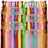 Syleia 100 Hair Ties Bright and Pastel Colors Elastic Ponytail Holders No Crease Hand Knotted Fold Over Assorted 100 Pac