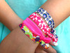 Syleia Hair Ties Pack of 100 Printed Patterns and Solid Bright Colors Elastic Band Ponytail Holders Elastic Ribbon Hair