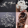 100cm 393in Bridal Wedding Jewelry Hair Accessories Crystal Rhinestone Hair Pins Pearl Flower Hair Clips Pearl Headpiece
