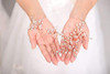 Denifery Wedding Pink Rhinestone Pearls Flower and Leaf Hair Comb Bridal Vintage Headpiece Crystal Women Hair Comb Brida