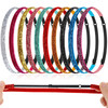 10 Pcs Glitter Non Slip Running Headbands Elastic Girls Sports Velvet Sparkly Fabric Stretchy Shiny Headbands Pack Worko