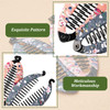 9 Pieces Banana Hair Clip Floral Clincher Hair Claws Bohemia Style Wrapped Cloth Banana Comb Clips Fish Shape Grips Clam