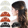 RC ROCHE ORNAMENT 6 Pcs Womens Beauty Vintage French Barrette Strong Hold No Slip Interlocking Jaw Teeth Clasp Styling P
