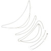 5PCS Silver Hair Chain for Braids Goth Hip Hop Punk Dreadlock Braid Chains Set Small Hanging Hair Beads Jewelry for Part