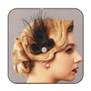 GORTIN 1920s Black Feather Hair Clip Peacock Rhinestone Headpiece Art Deco Headband for Women Girls Party Prom and Forma