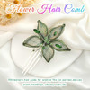 Casdre Flower Bride Wedding Hair Comb Silver Green Rhinestone Bridal Hair Piece Crystal Evening Party Hair Accessories f