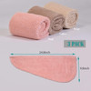 ELLEWIN Hair Towel Wrap 2 Pack Microfiber Hair Drying Shower Turban with Buttons Super Absorbent Quick Dry Hair Towels f