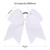 20 PCS 8 Inch Cheer Hair Bows Large Cheerleading Big Hair Bows with Ponytail Holder Handmade Grosgrain Ribbon Hair Acces