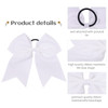 20 PCS 8 Inch Cheer Hair Bows Large Cheerleading Big Hair Bows with Ponytail Holder Handmade Grosgrain Ribbon Hair Acces