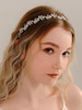 Xerling Silver Crystal Headband Rhinestones Hair Band Leaf Shape Metal Hair Jewelry Hair Accessories for Women Party Bir