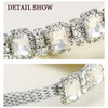 Firuilo Silver Thin Headband Rhinestones Crystal Hair Band Sparkly Diamond Wedding Party Hair Hoop Accessories for Women