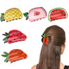 5PCS Funky Hair Claw Clips in Fruit Shape Novelty FoodInspired Jaw Barrettes Sweet Shark Grab Accessories in Bulk for Wo