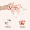 Niceye Fable Girls Hair Bows Cotton Linen Alligator Hair Clips or Little Girls Toddlers Kids Neutral Handmade Hair Acces