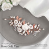 GORAIS Flower Wedding Hair Vine Pearl Bridal Hair Pieces Crystal Hair Accessories for Bride and Women