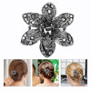 LALAFINA 2pcs Vintage Metal Jaw Clips Rhinestone Hair Claw Clip Crystal Hair Jaws Fancy Thick Hair Barrette Clamp Hair A