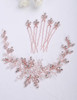fxmimior Boho Crystal Rhinestones Floral Golden Headband Wedding Hair Vine Silver Rhinestone Headpiece Bridal Headbands