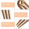 Lurrose Hair Chopsticks Hair Forks 3 Prone Hair Pin 3 prong Hair Fork Wooden Hair Stick Wooden Hair Hair for Buns Hair P