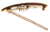 France Luxe Mini Oblong on Tige Boule Barrette Onyx