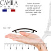 Camila Paris CP1475 French Hair Barrette Clip for Girls Rubberized Automatic Clasp Strong Hold Grip Hair Clips for Women
